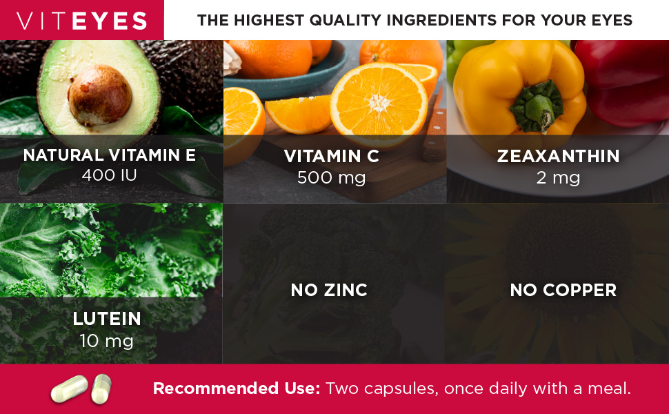 AREDS 2 Zinc Free High Quality Ingredients