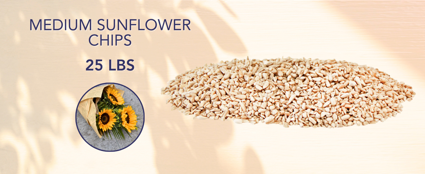 Medium Sunflower Chips, 25 lbs.