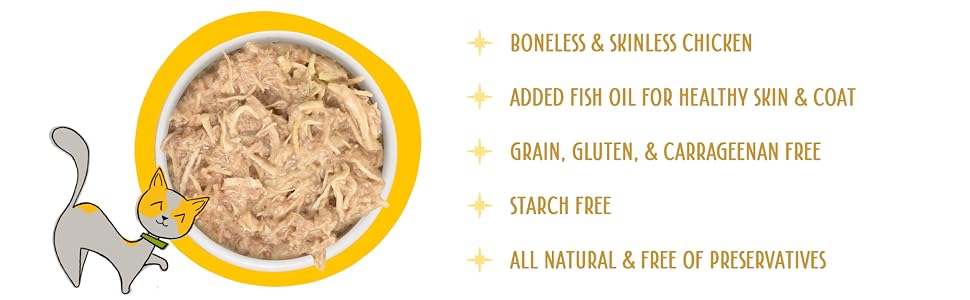 All natural, Free of Grains, Gluten, Carrageenan and preservatives
