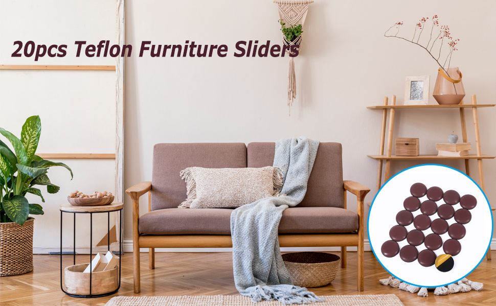 Stick Teflon Furniture Sliders