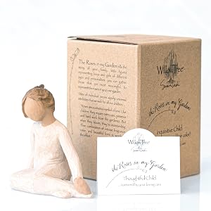 Willow Tree Thoughtful Child figure with packaging and enclosure card.