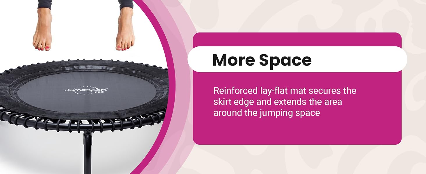 JumpSport 39in In-Home Fitness Trampoline More Space