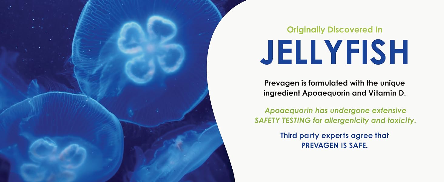 Originally discovered in jellyfish Prevagen is formulated with the unique ingredient apoaequorin