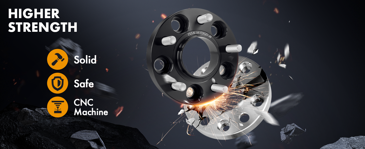 dynofit wheel spacers, real forged spacers, more safe, more strong