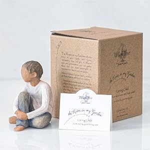 Willow Tree Caring Child with packaging and enclosure card.