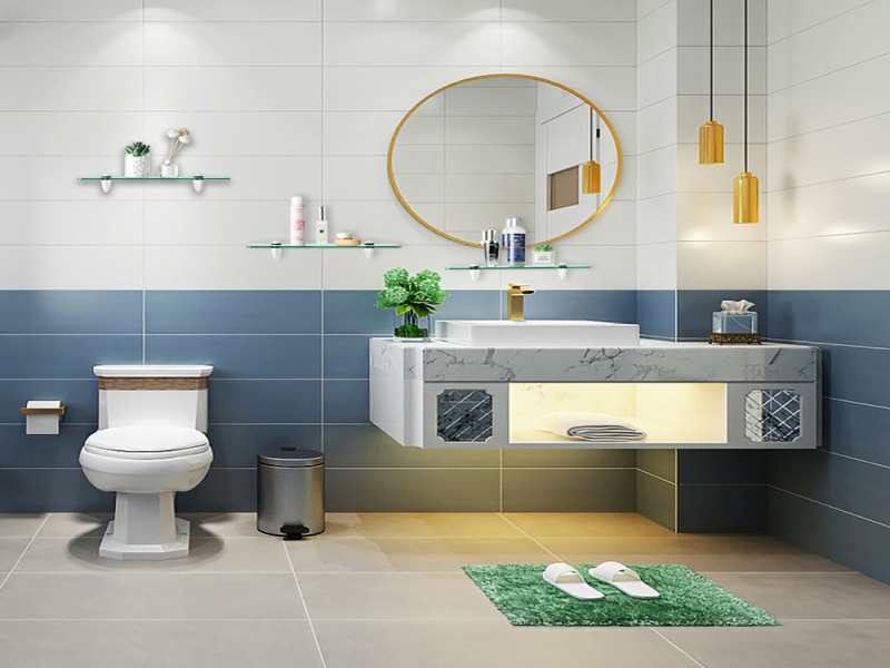 Bathroom Shelves Glass Shelf Wall Mount Floating Shelves for Bathroom