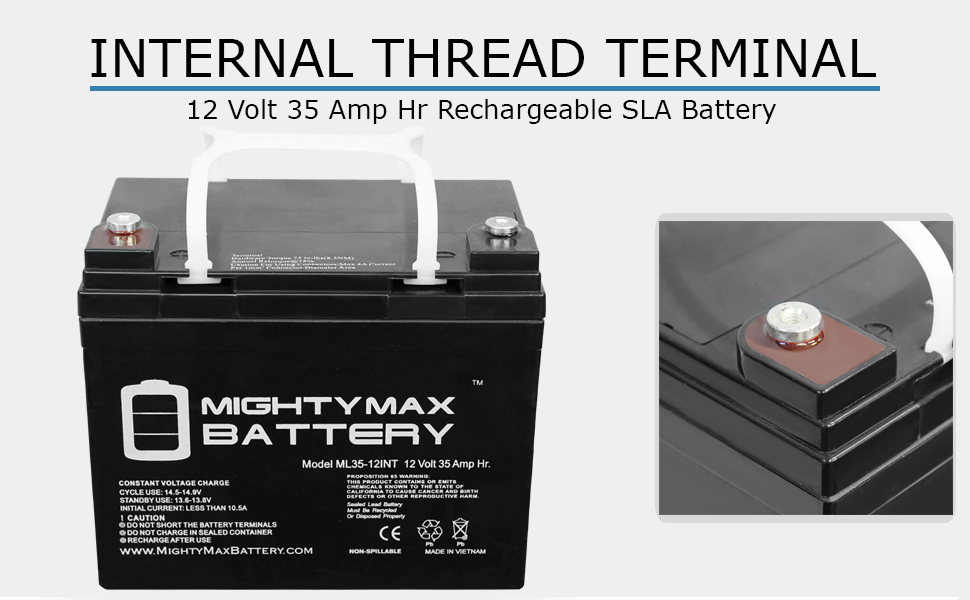 mighty max battery 12 v 35 ah rechargeable battery maintenance free battery solar power battery