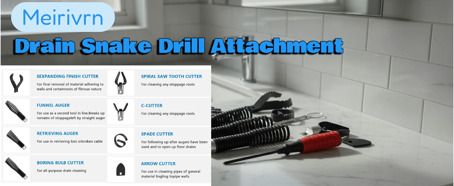 drain snake drill attachment