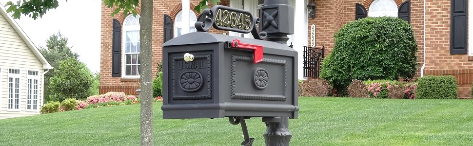 Better Box Mailboxes Decorative Residential Curbside Cast Aluminum Mailbox Black