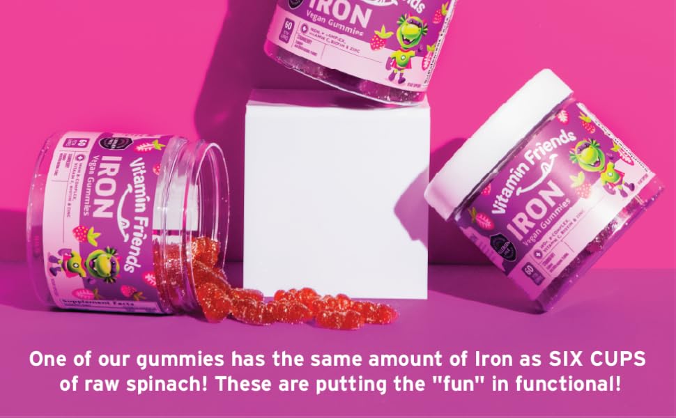 Iron Gummy Multivitamins with Vitamin C ZINC and B-Vitamins