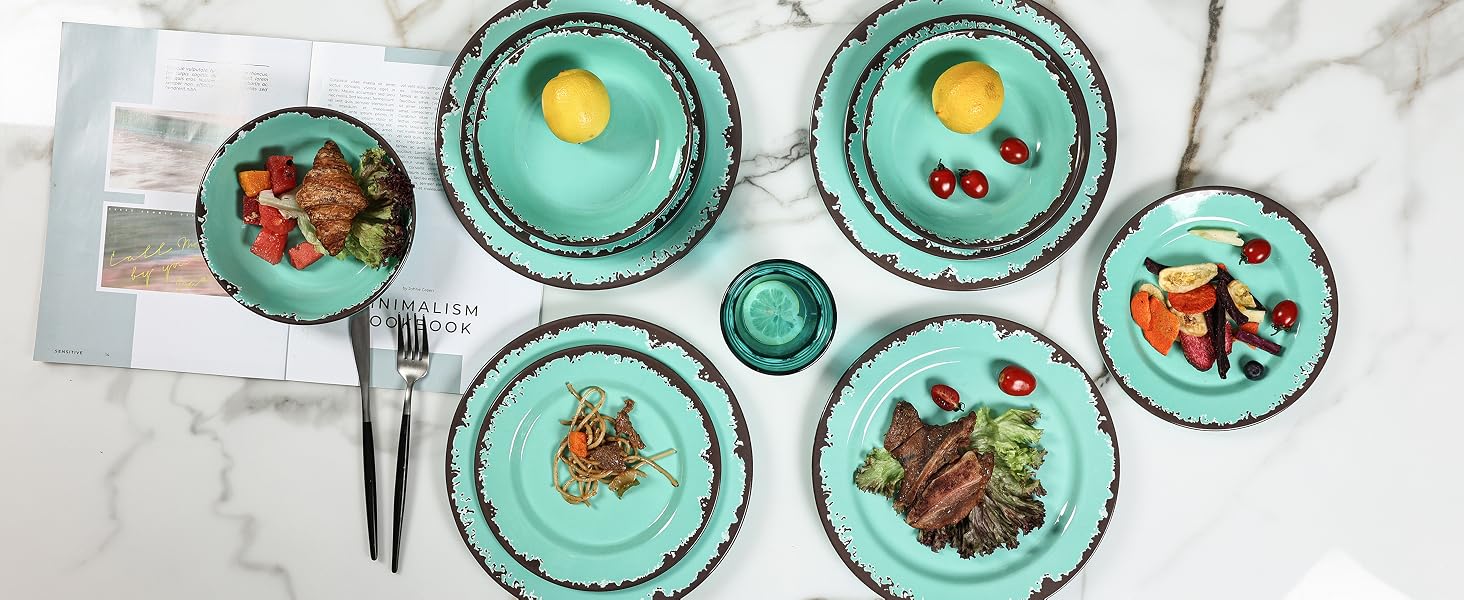 melamine dinnerware set plates and bowls set diashes sets plastic dinnerware set