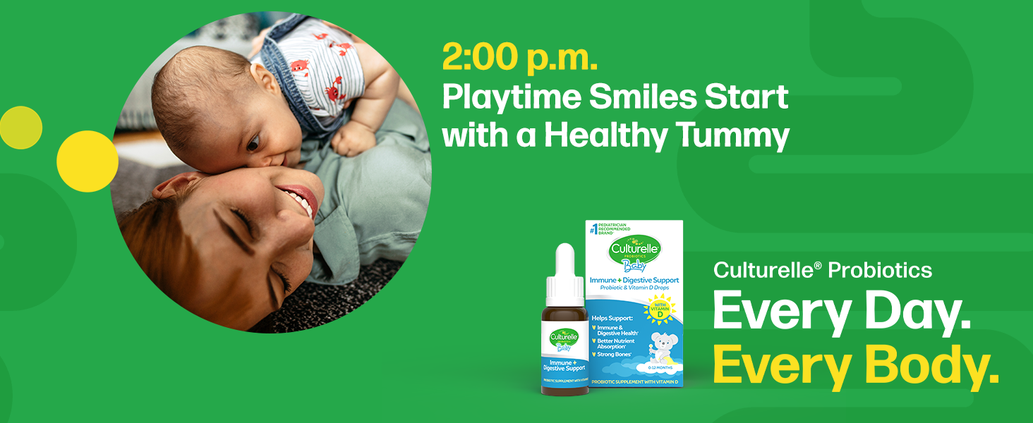 Culturelle Baby Probiotic Drops + Vitamin D, Immune &amp;amp; Digestive Health Support for Babies
