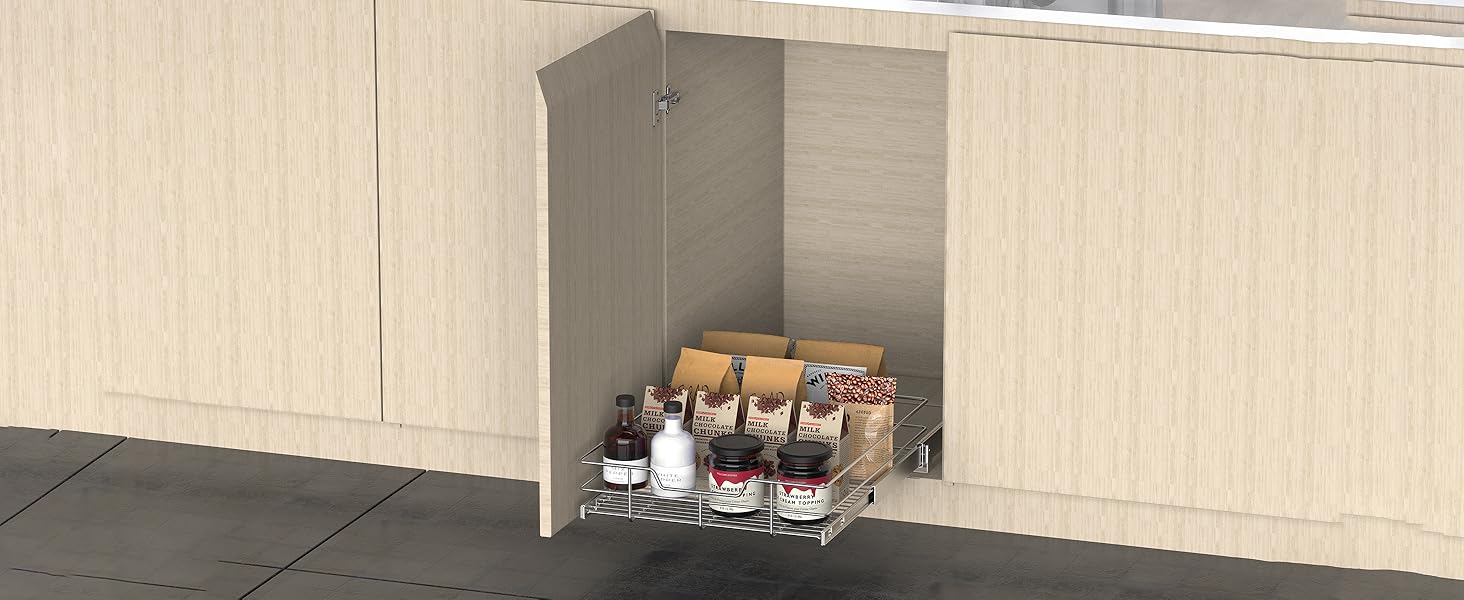 Draw Use: Keep snacks tidy and within reach in your closet using our durable pull-out organizer.