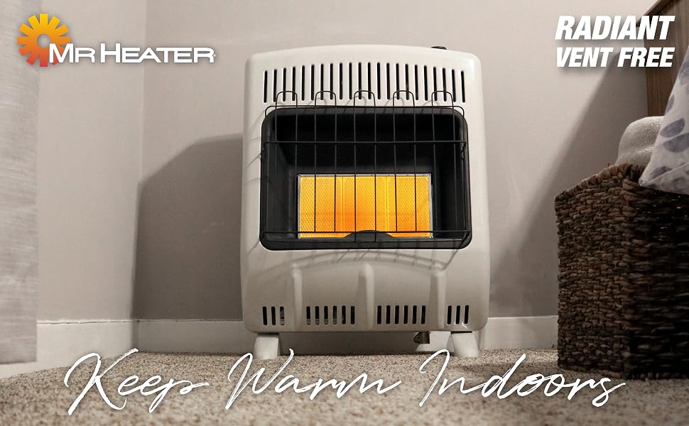 Radiant Vent Free, heater, propane, natural gas, indoor safe heater