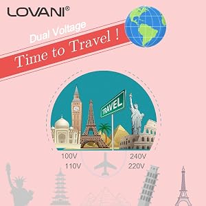 dual voltage global use travel hair culer hair curling brush