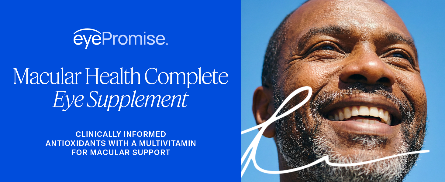 EyePromise Macular Health Complete supplement with antioxidants and a multivitamin for support