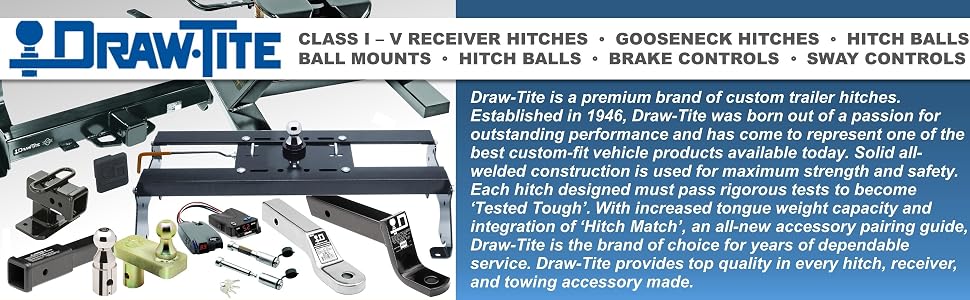 Draw-Tite Receiver Hitch Gooseneck Ball Balls Mount Mounts brake control sway towing trailer