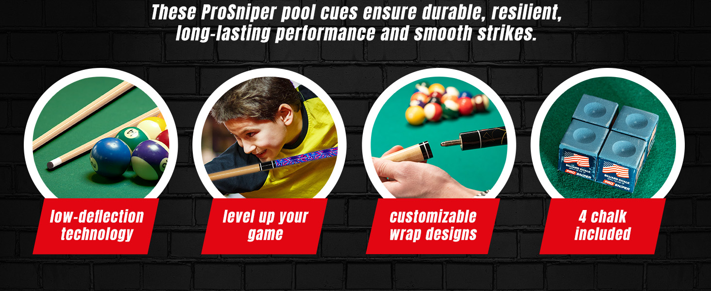 billiard pool ball balls prosniper cue stick chalk