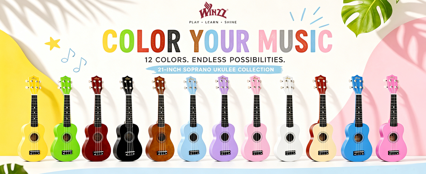Winzz ukulele colorful