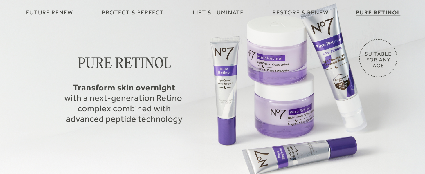 pure retinol transform skin overnight with retinol complex and peptides