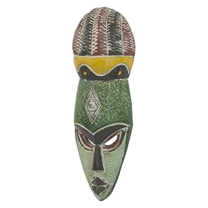 NOVICA Mask,Wooden MaskHandmade,Wall Decor,Home Decor,Wall Hanging,Multicolor,Office Decor,Wall Art