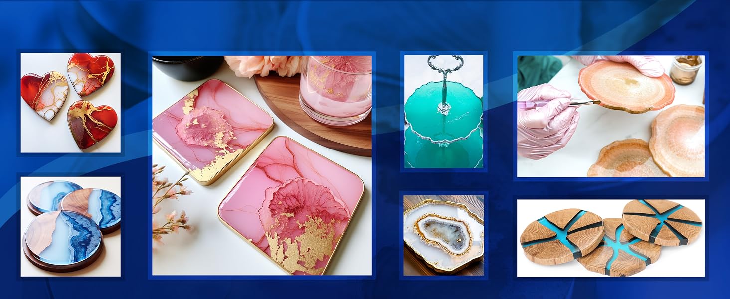 epoxy resin art resin 2 part epoxy silicone coaster molds heat resistant non yellowing clear