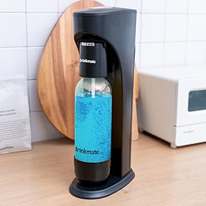 a bottle of water on a counter