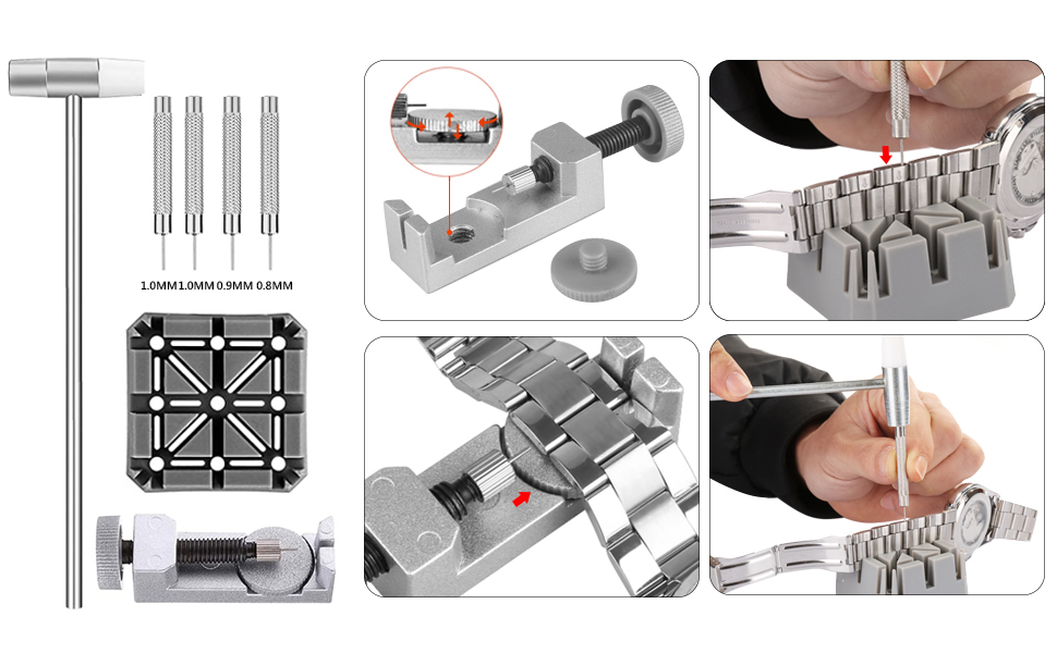 pin punches watch hoder dual head hand