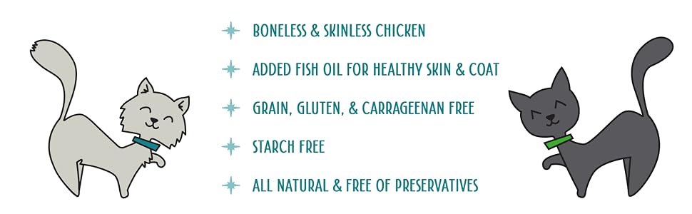 All natural, Free of Grains, Gluten, Carrageenan and preservatives