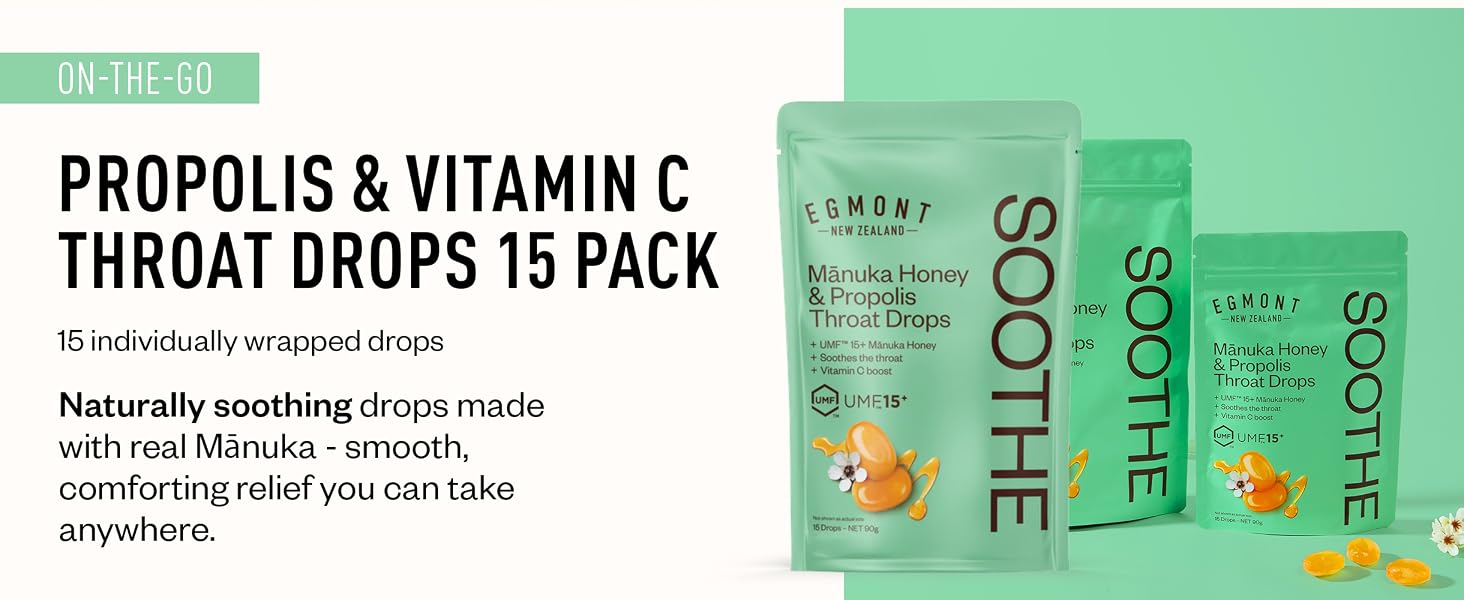Egmont Honey Throatdrops Propolis &amp; vitamin C