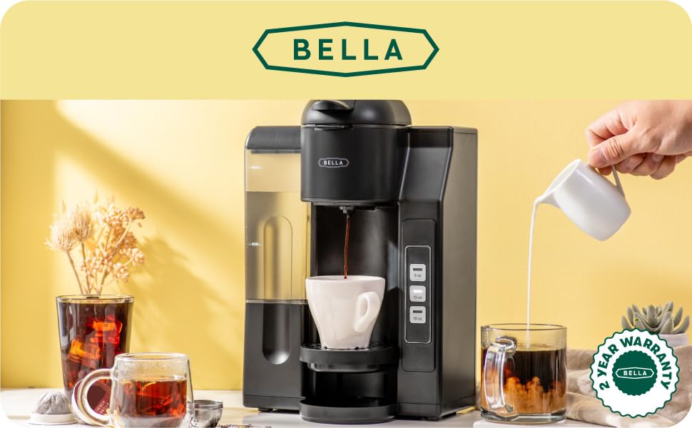 Bella Single Serve Coffee Maker, Black