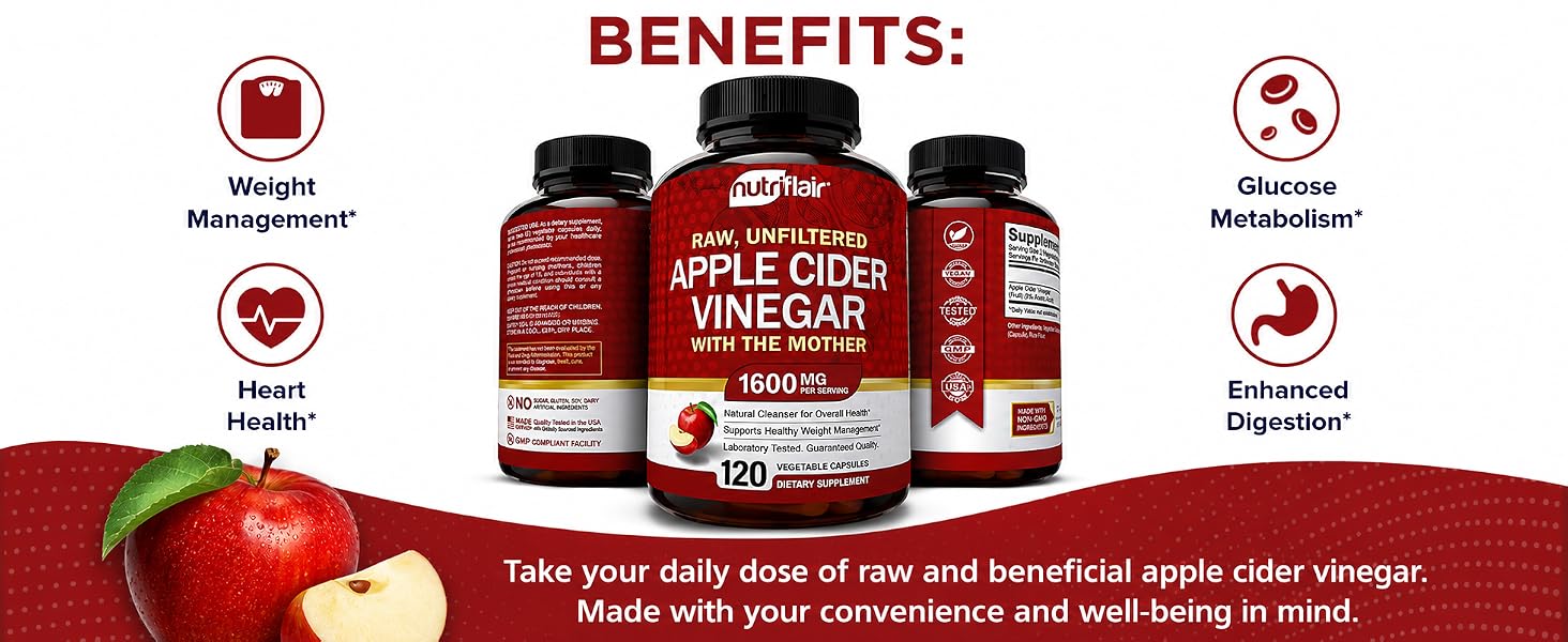 NutriFlair Apple Cider Vinegar Capsules Benefits