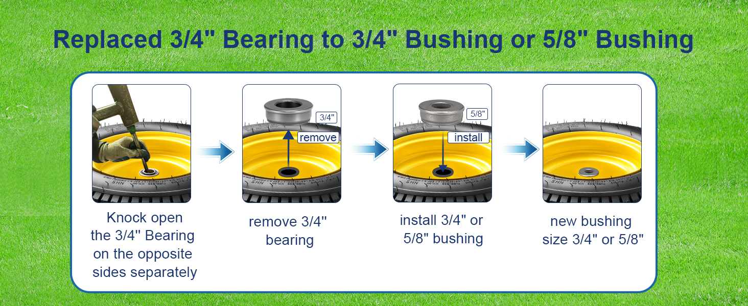 3/4 bushing 16x6.5-8 lawn mower tires