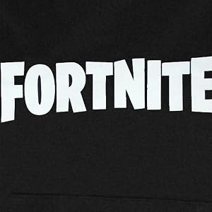 Fortnite Logo Boys Black Hoodie