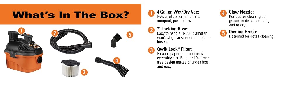 RIDGID VAC, SHOP VAC, SHOP VACUUM, WET DRY VAC, GARAGE VACUUM, CAR CLEANING