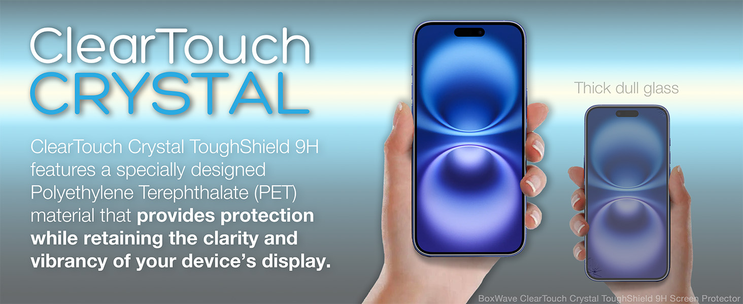 Features specially designed PET material that provides protection while retaining clarity