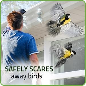 Discos disuasivos para pájaros y palomas de búho giratorios y utiliza reflectores en la luz solar