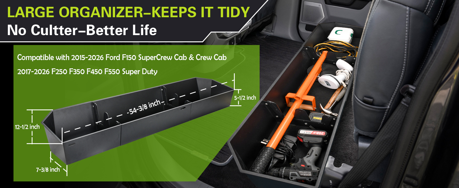 Full metal under seat storage cargo
