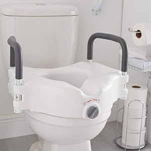 McKesson Raised Toilet Seat placed on commode