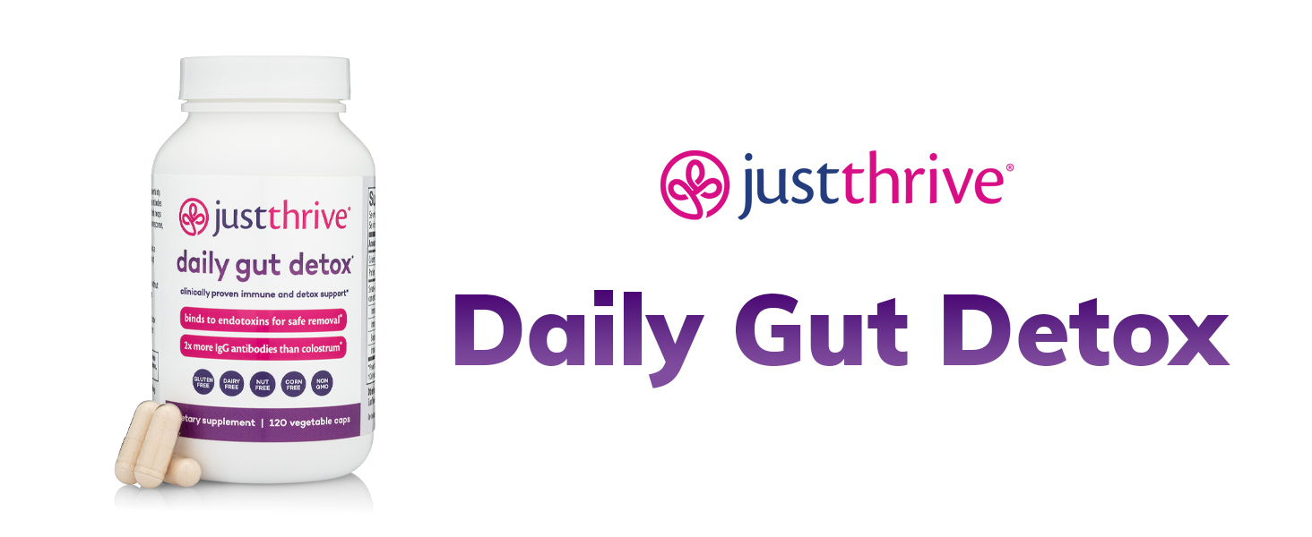 Just Thrive Daily Gut Detox support immune system increase antibodies anti-inflammatory supplement