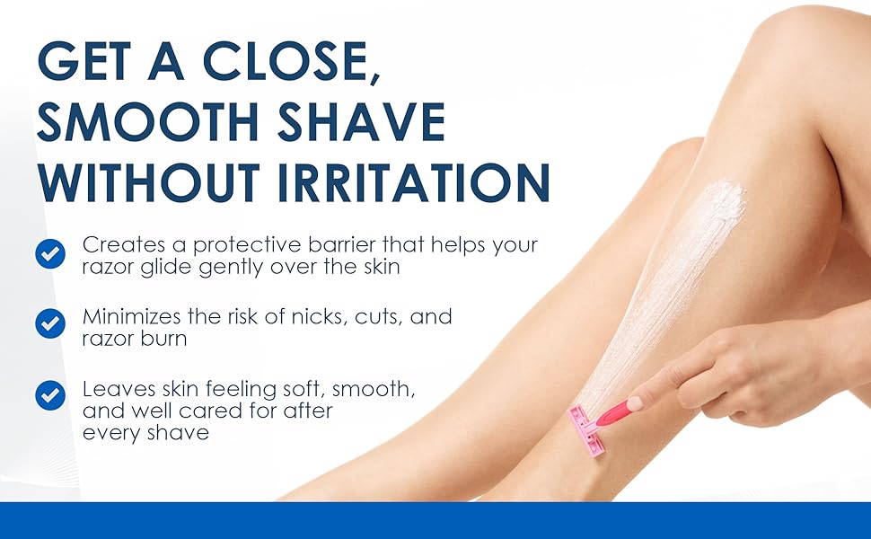 Vanicream shave cream for sensitive skin protects skin, reduces razor burn, and leaves skin soft