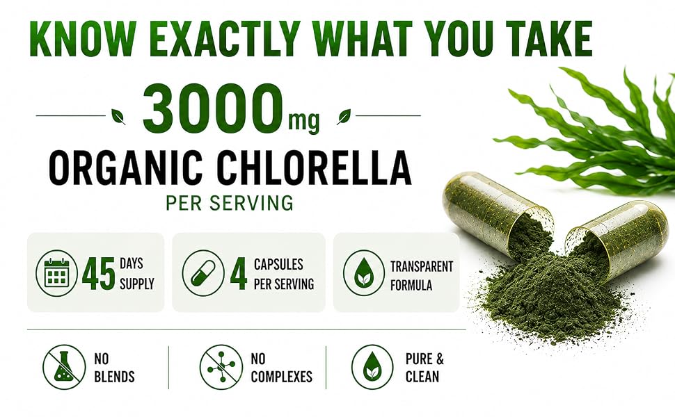 chlorella spirulina organic powder capsules hcl herbal code labs
