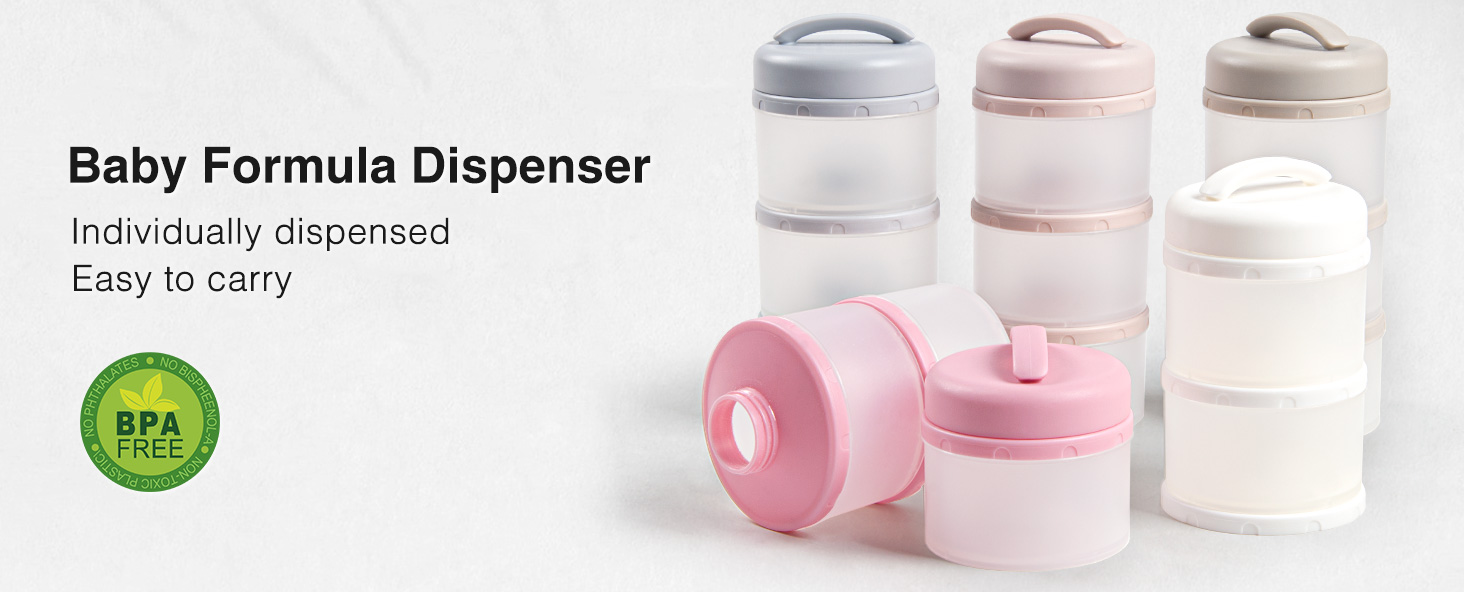 stackable baby formula dispenser container on the go snack outdoor travel trip