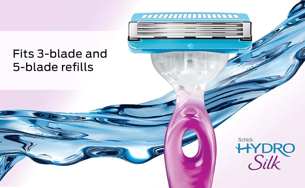 Schick Hydro Silk Razor 3 blade for Women legs underarms Venus Gillette smooth shave