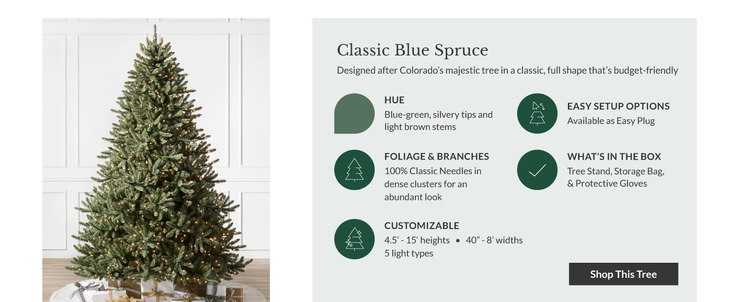 Balsam Hill Classic Blue Spruce delivers traditional Christmas appeal