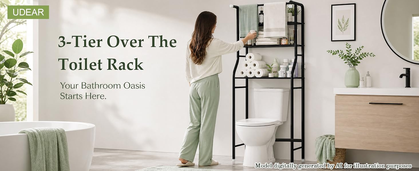 UDEAR3-TierOverThe Toilet Rack