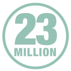 over 23 million bottles sold