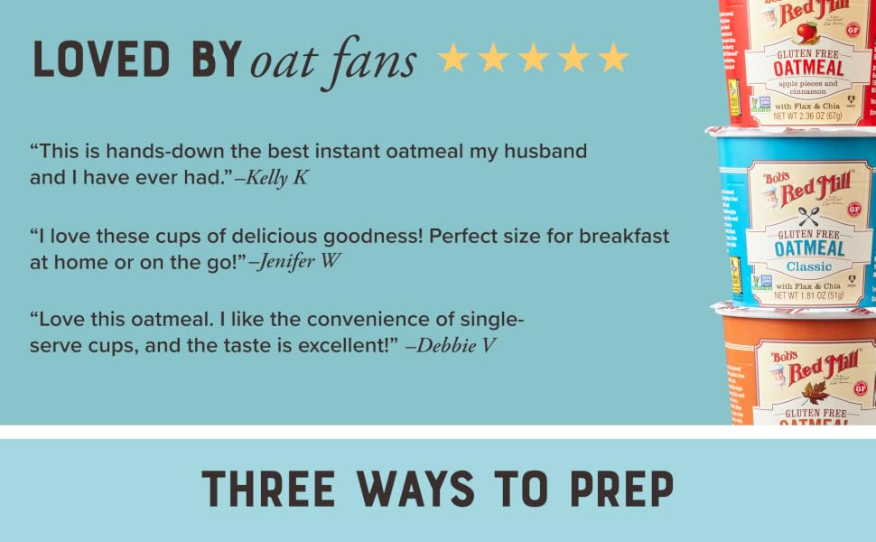 Bob&amp;#39;s Red Mill oatmeals are Loved by fans