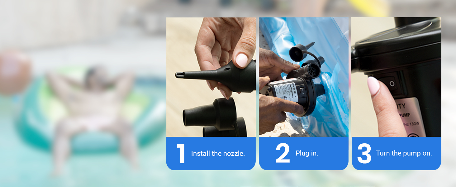 Follow a few simple steps to quicky deflate objects.