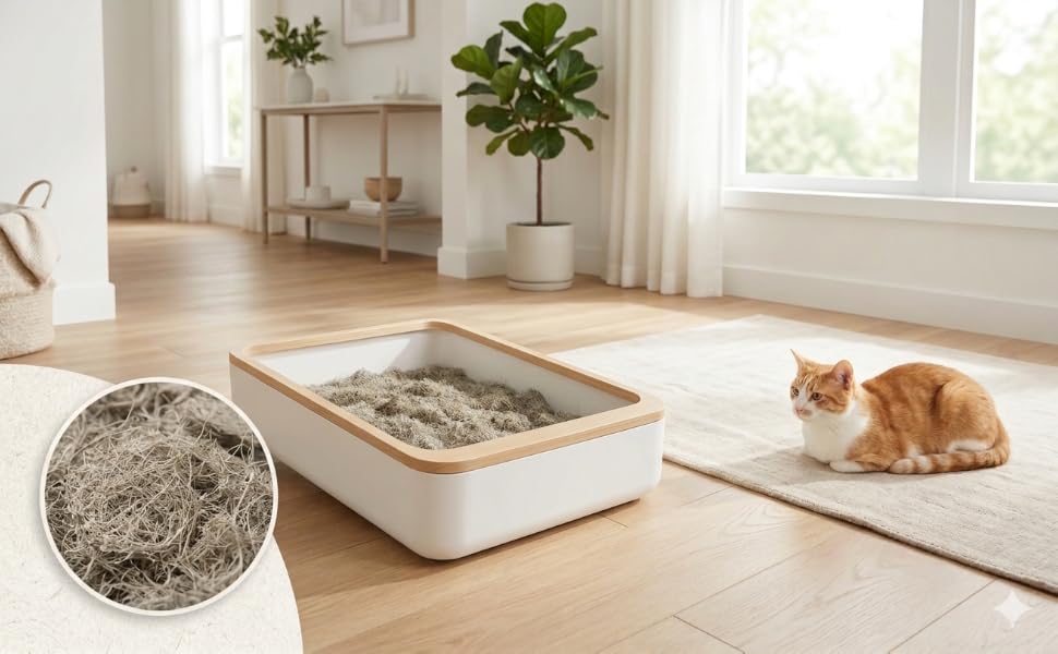 Cat and litter
